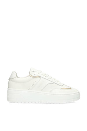   leren sneakers wit