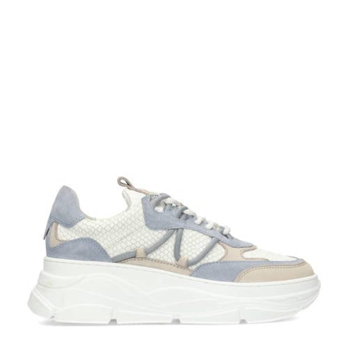 PS Poelman sneakers wit/blauw afbeelding