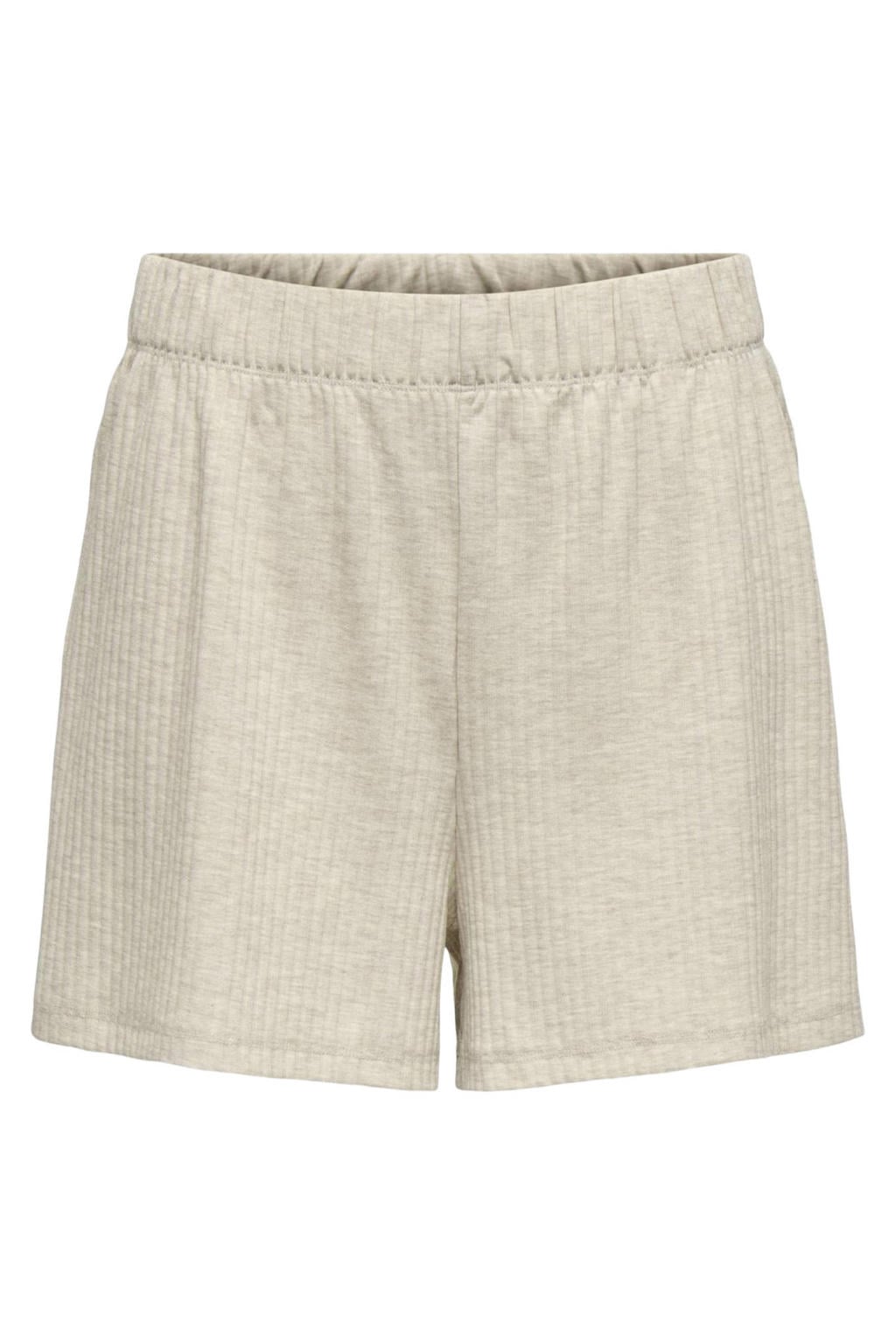 Beige dames ONLY PLAY sportshort van polyester met regular fit, regular waist en elastische tailleband