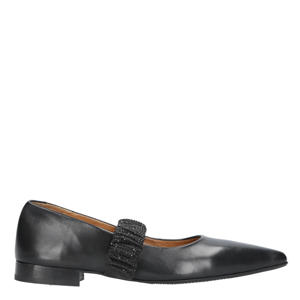 leren ballerina zwart