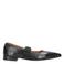 Babouche leren ballerina zwart