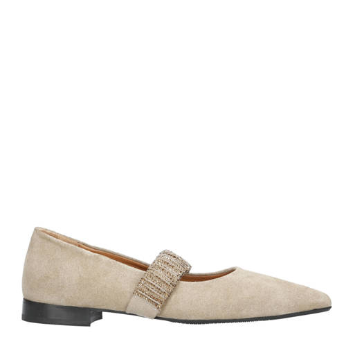 Babouche Sage-117 suède loafers beige afbeelding