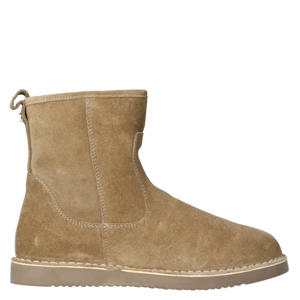 Armel-2 gevoerde suède enkelboots beige