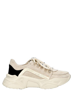 Lou-2 chunky suède sneakers beige