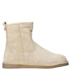 Armel-2 gevoerde suède enkelboots ecru