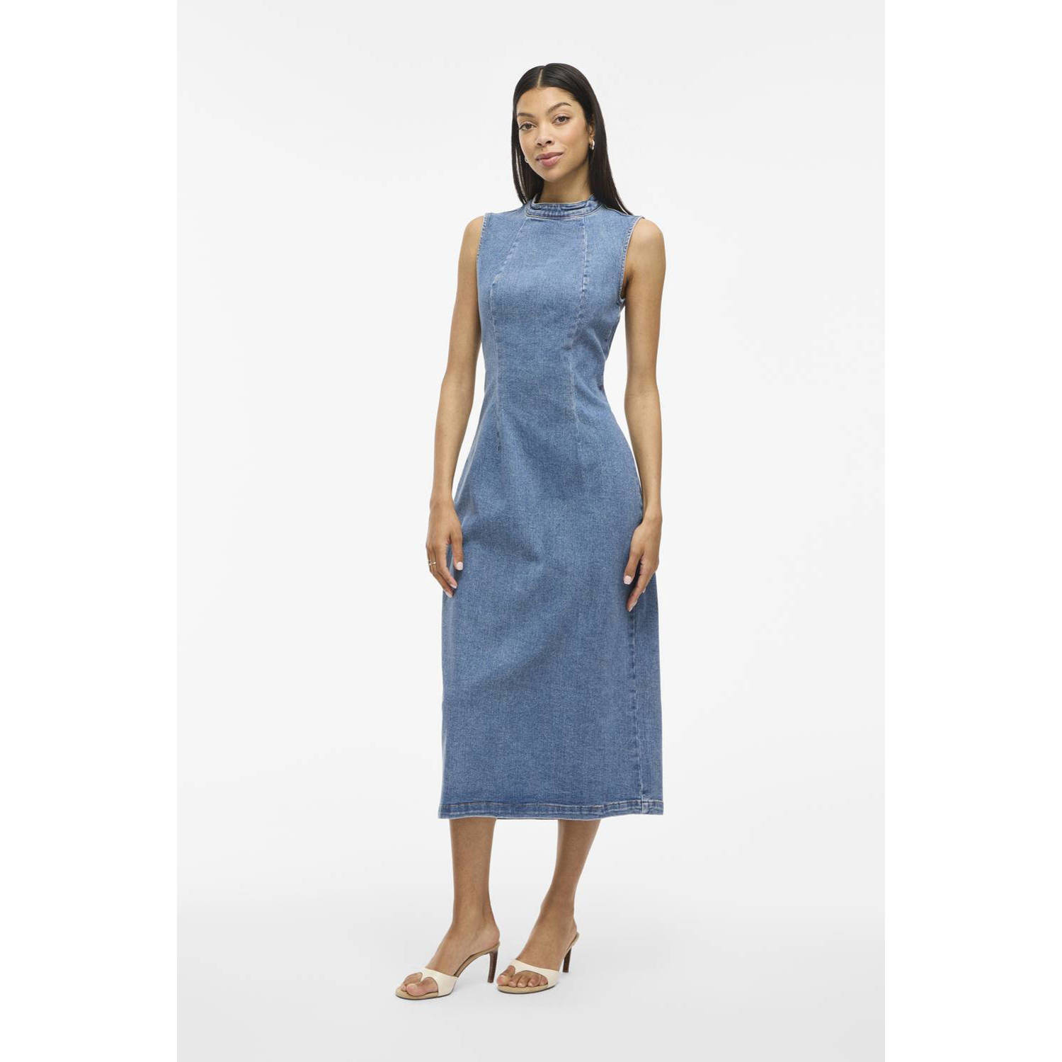 VILA denim spijkerjurk medium blue denim