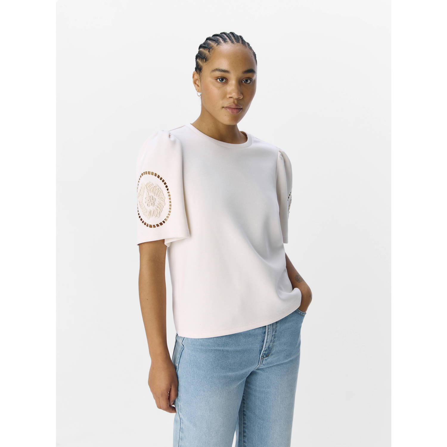 OBJECT top zand broderie