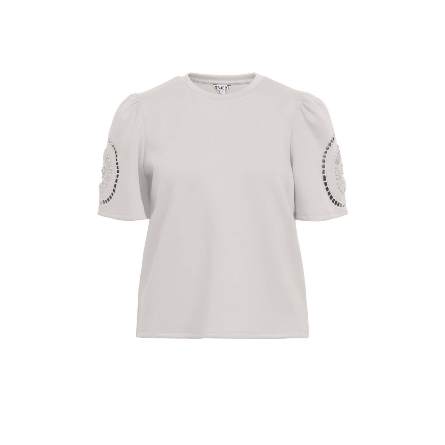 OBJECT Dames Tops & T-shirts Objdorina S s Re Top E Ss Fair 25 Gebroken Wit