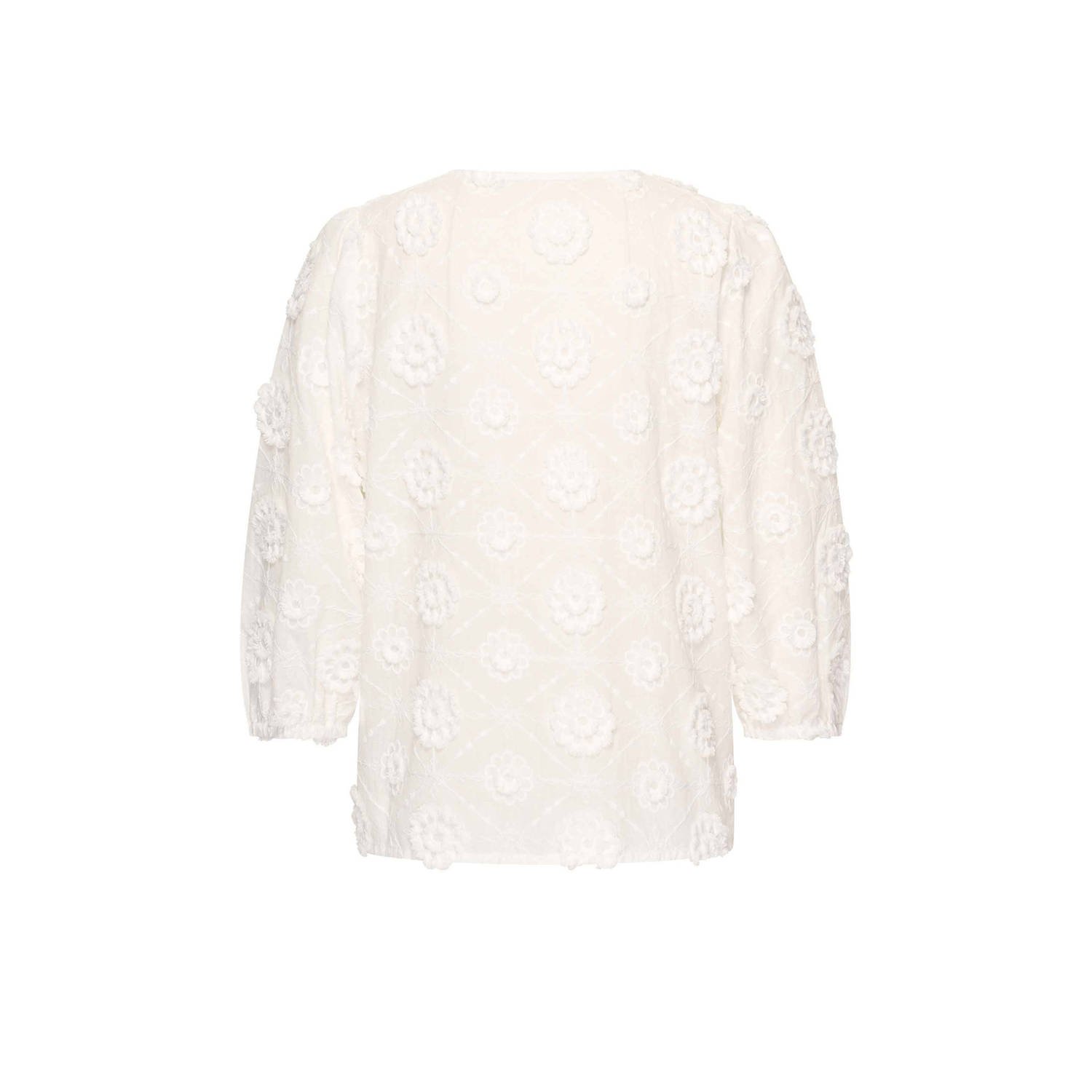 Expresso blouse wit broderie