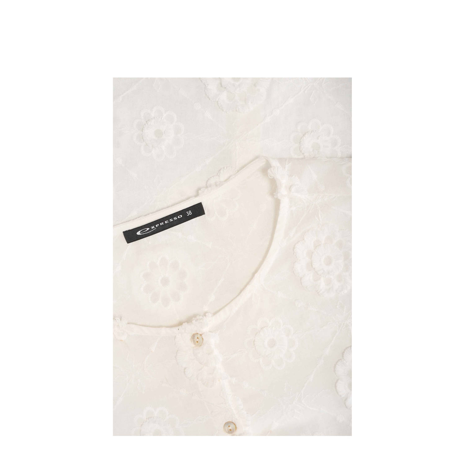 Expresso blouse wit broderie