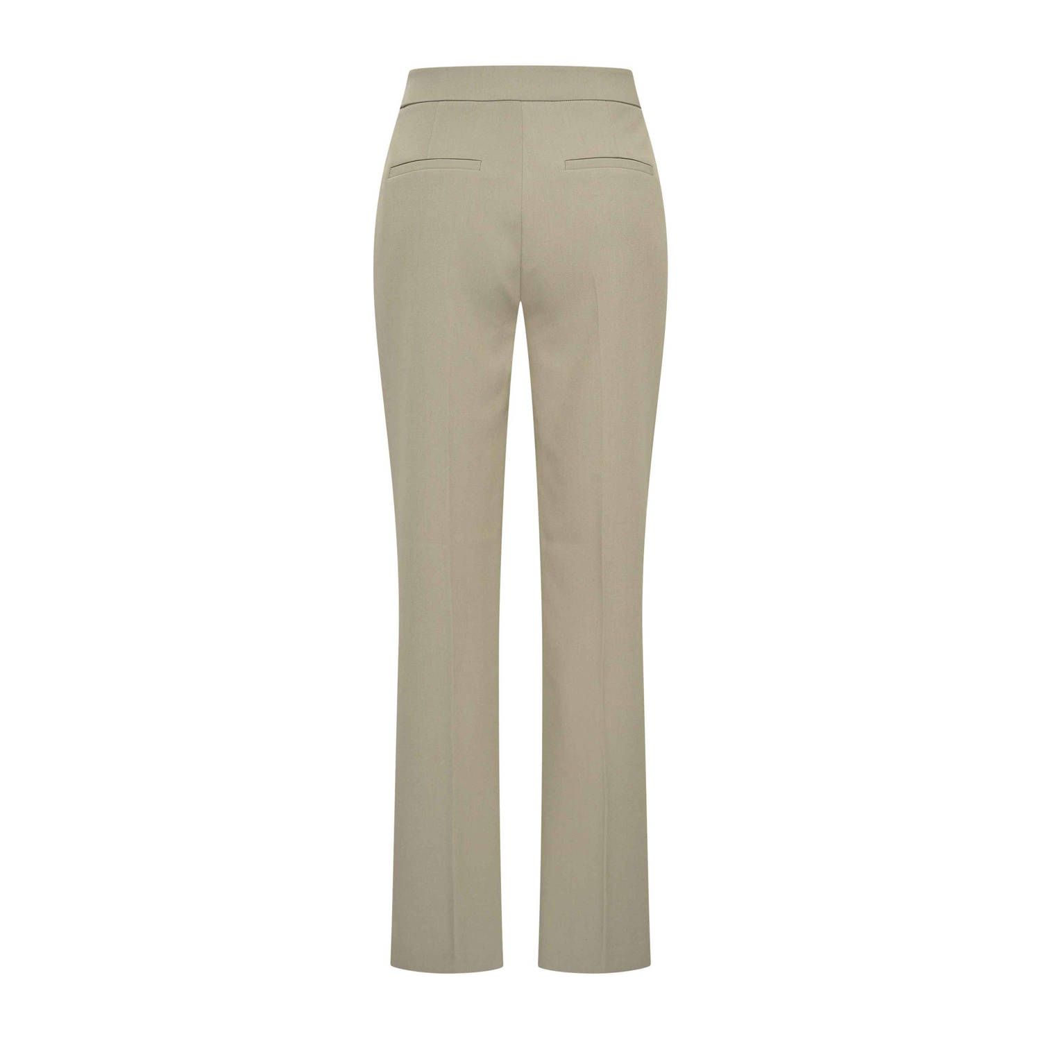 Expresso wide leg regular waist casual broek lichtgroen