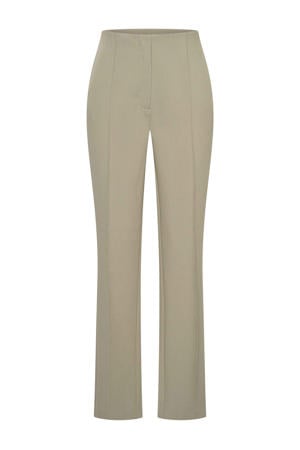 wide leg regular waist casual broek lichtgroen