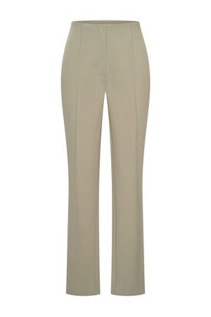 wide leg regular waist casual broek lichtgroen
