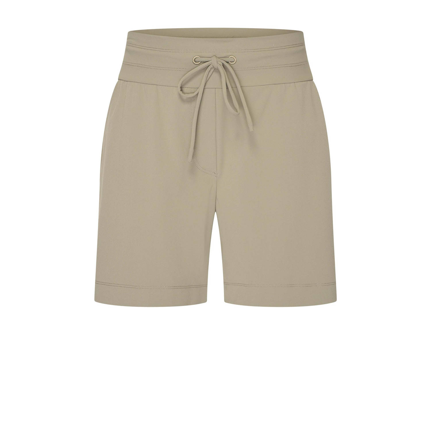 Expresso short travelstof lichtkaki