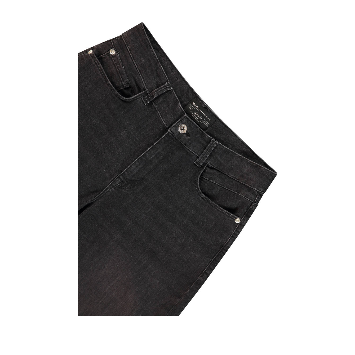 Expresso high waist wide leg jeans black denim