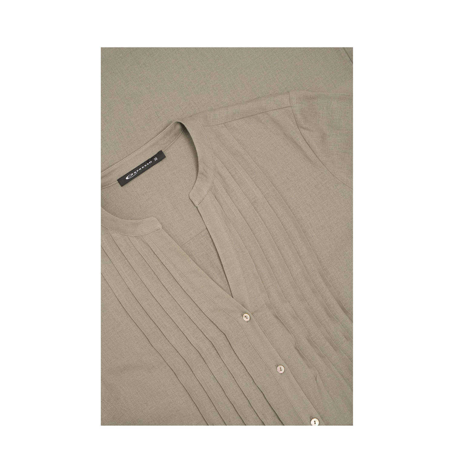 Expresso blousejurk lichtkaki