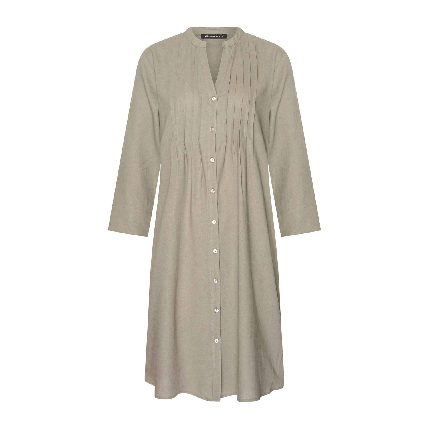 Expresso blousejurk lichtkaki