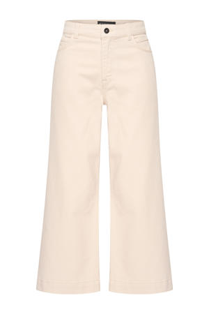 high waist cropped jeans ecru