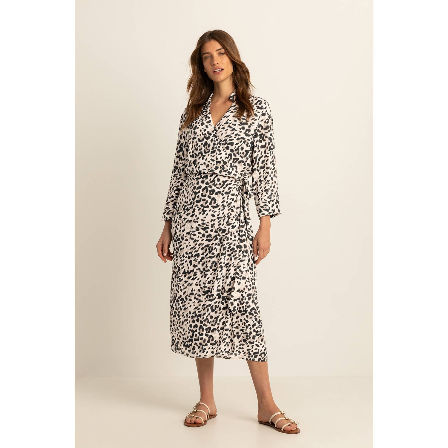Expresso midi jurk beige