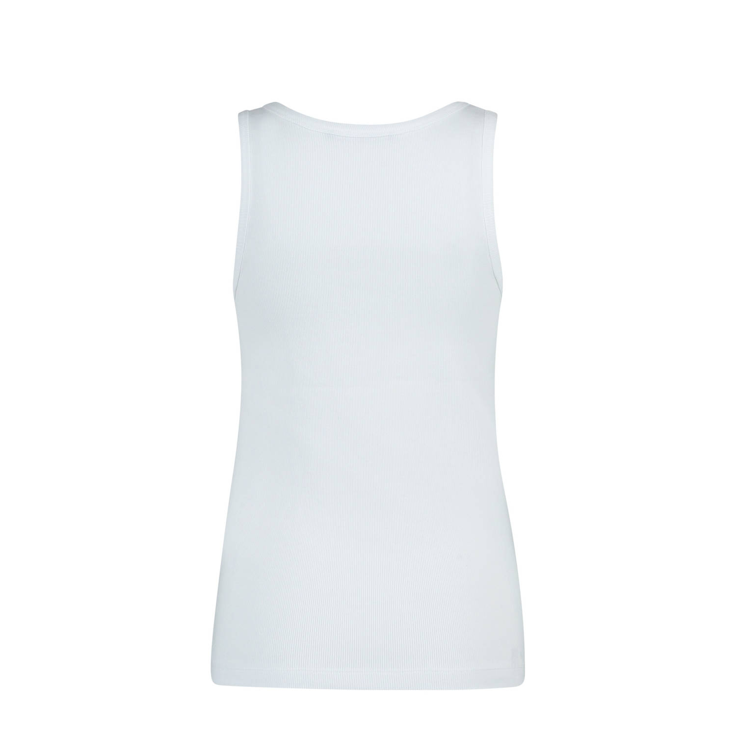 Expresso singlet wit rib gebreid