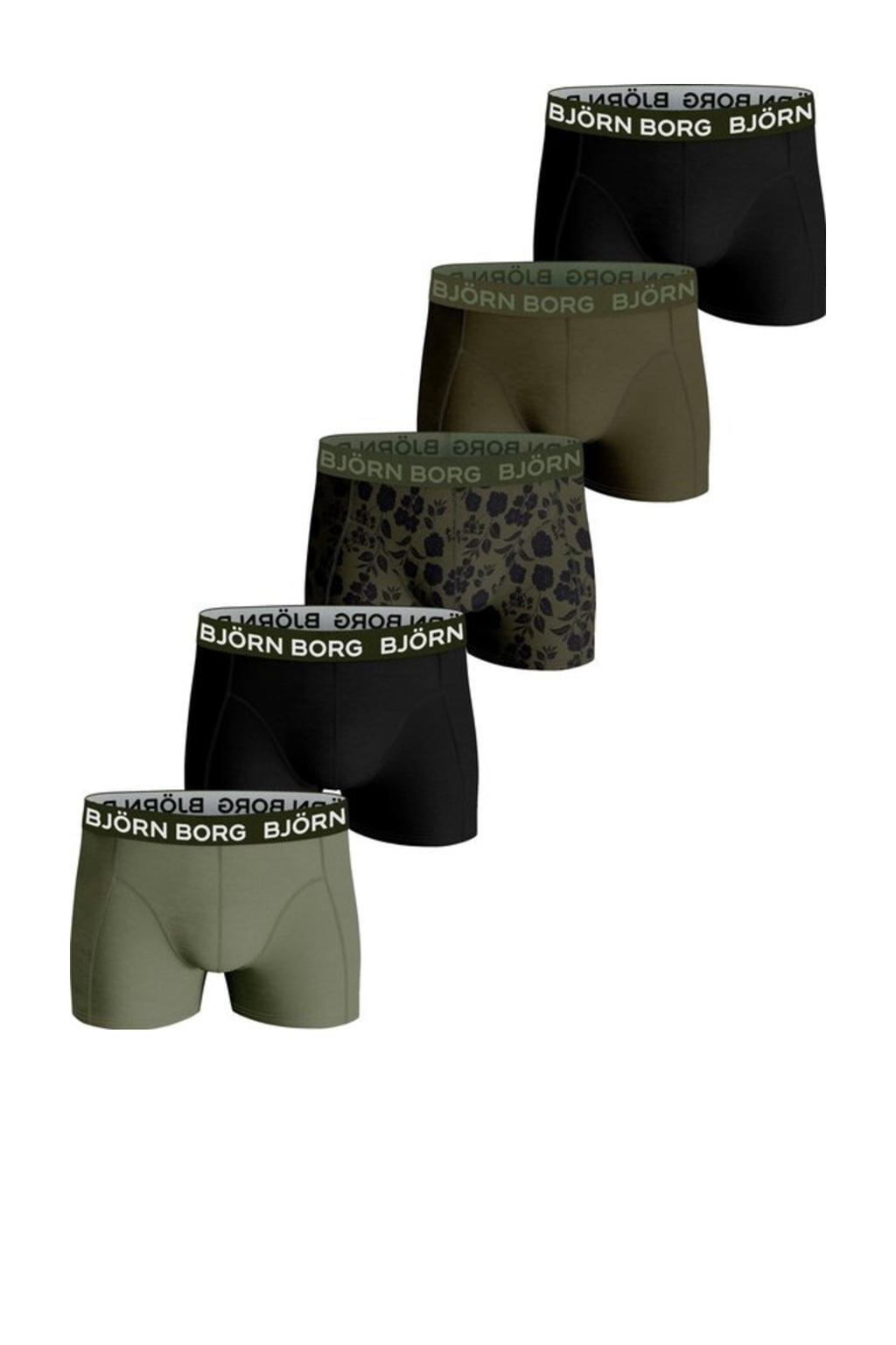 Björn Borg boxershort - groen / zwart (set van 5)