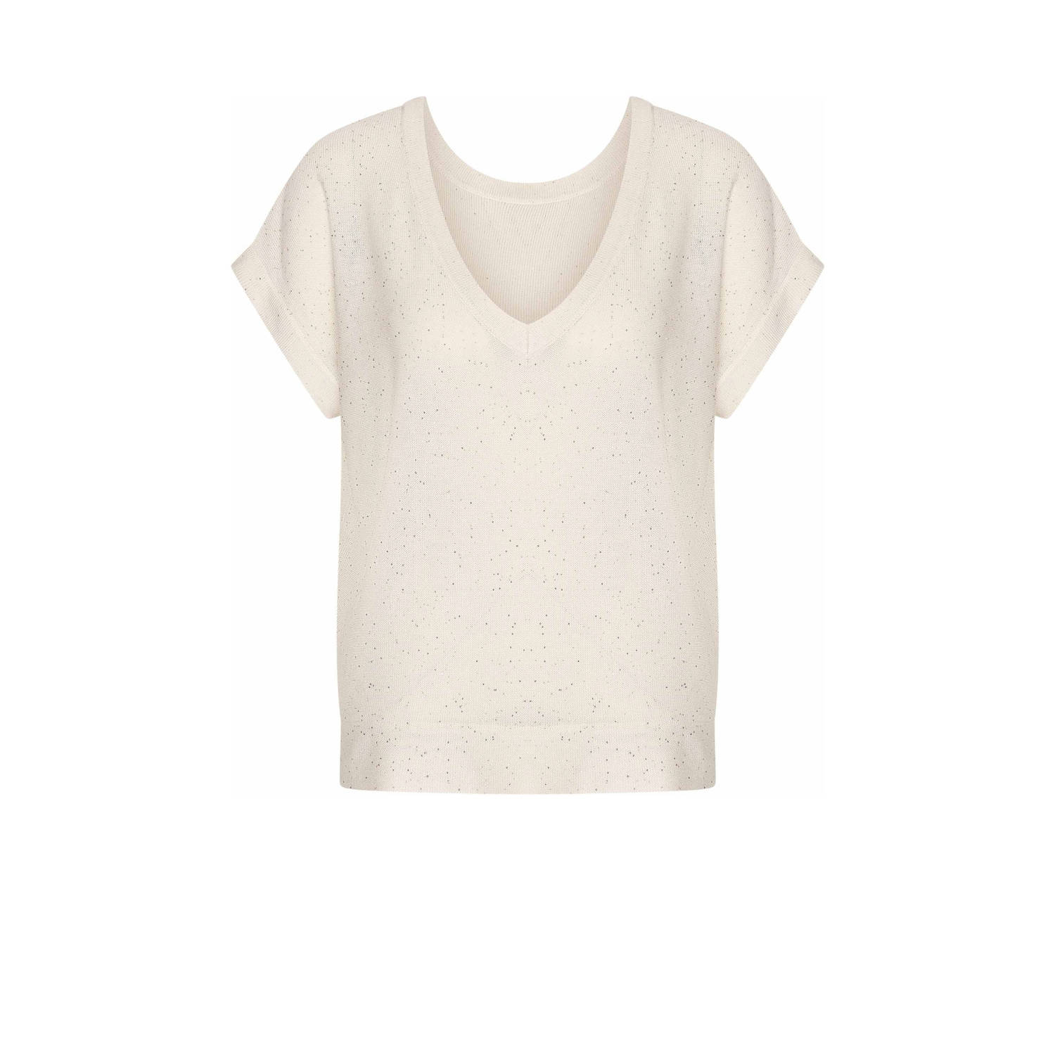 Claudia Sträter top ecru met lurex