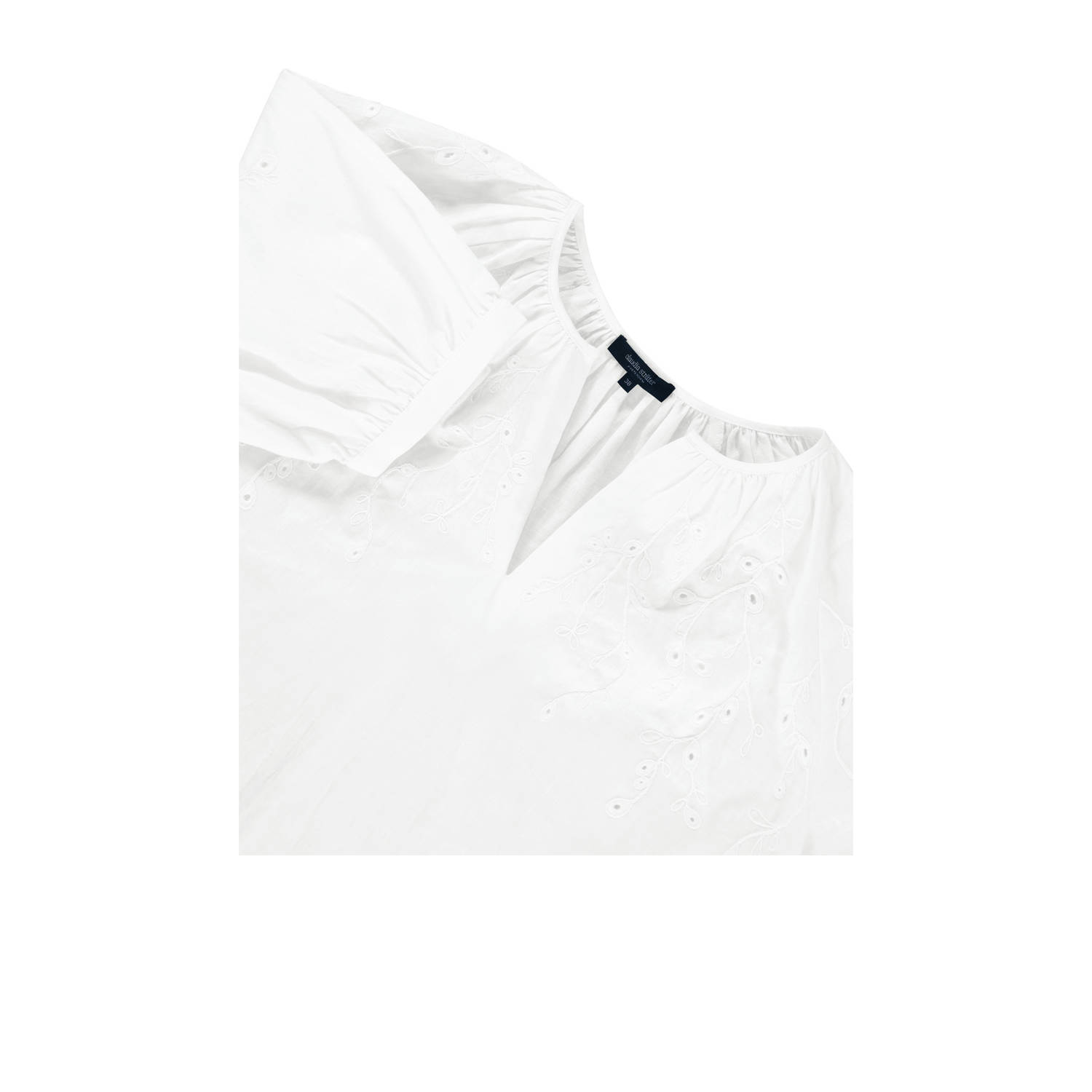 Claudia Sträter linnen blousetop wit broderie