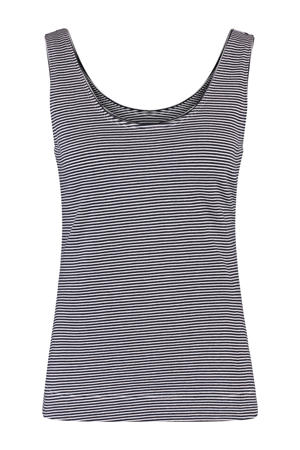 jersey mouwloze top zwart