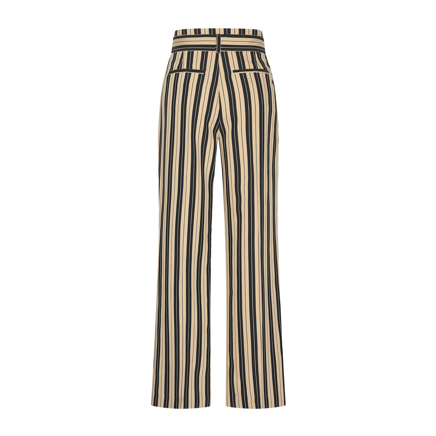Claudia Sträter straight high waist broek zand