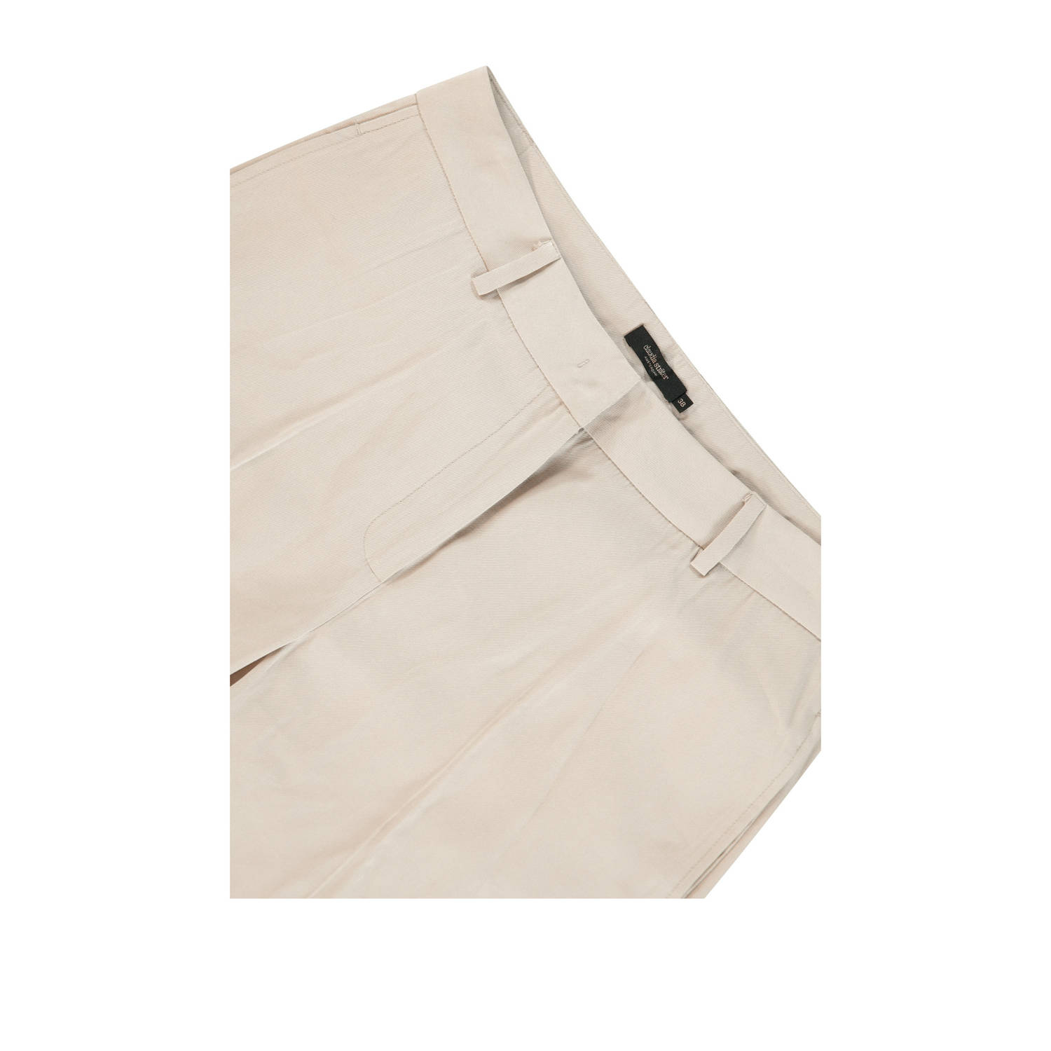 Claudia Sträter straight high waist pantalon zand