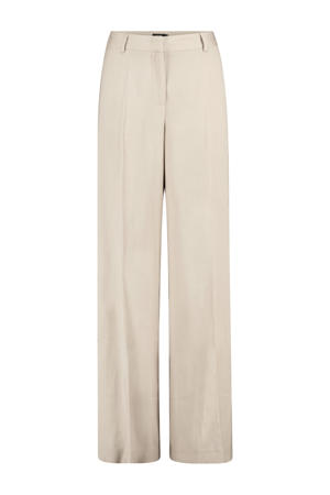 straight high waist pantalon zand