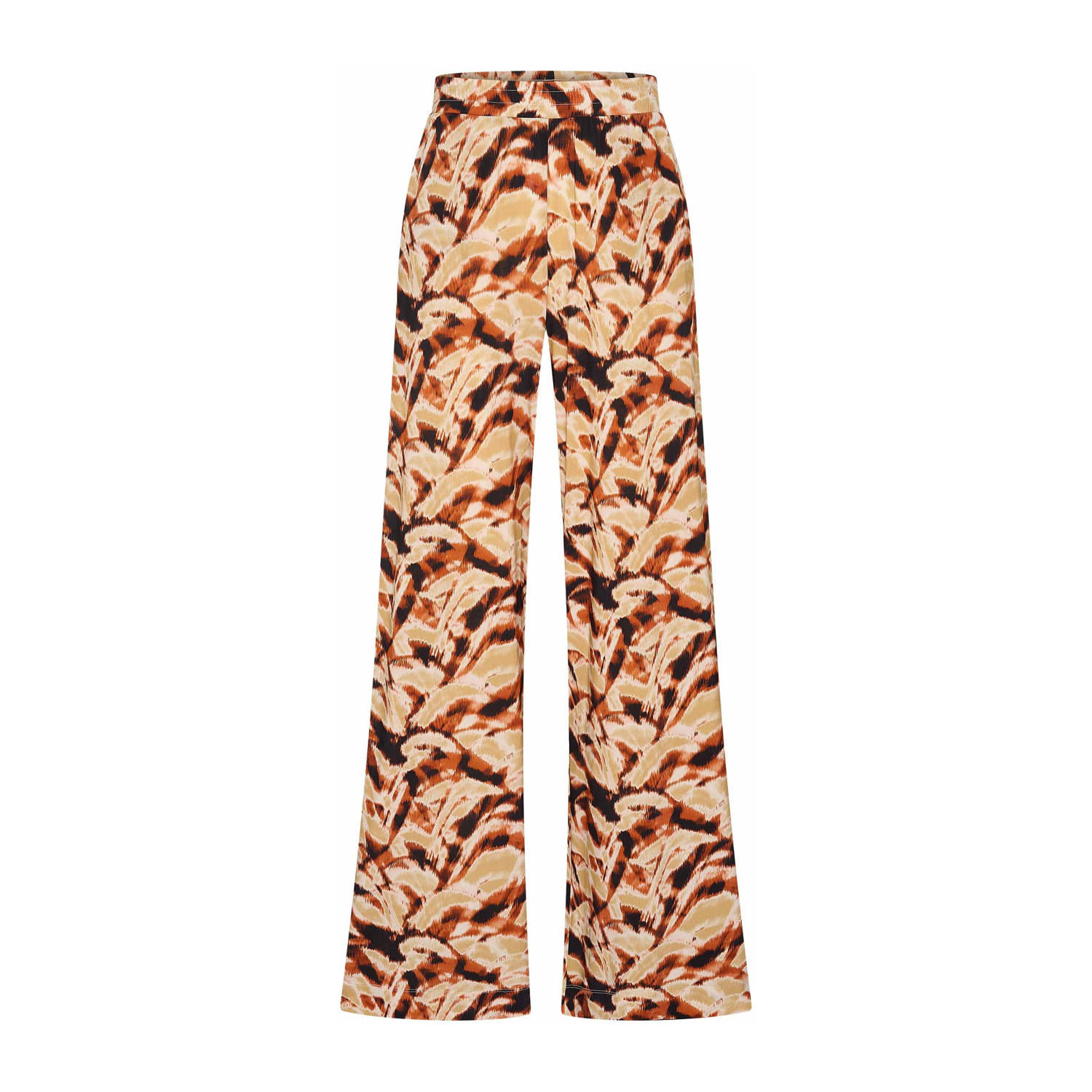 Claudia Sträter straight high waist casual broek multi