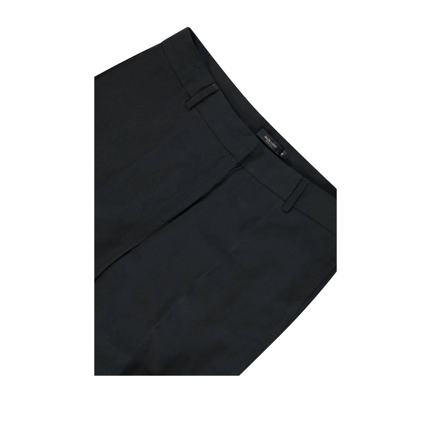 Claudia Sträter straight high waist pantalon zwart