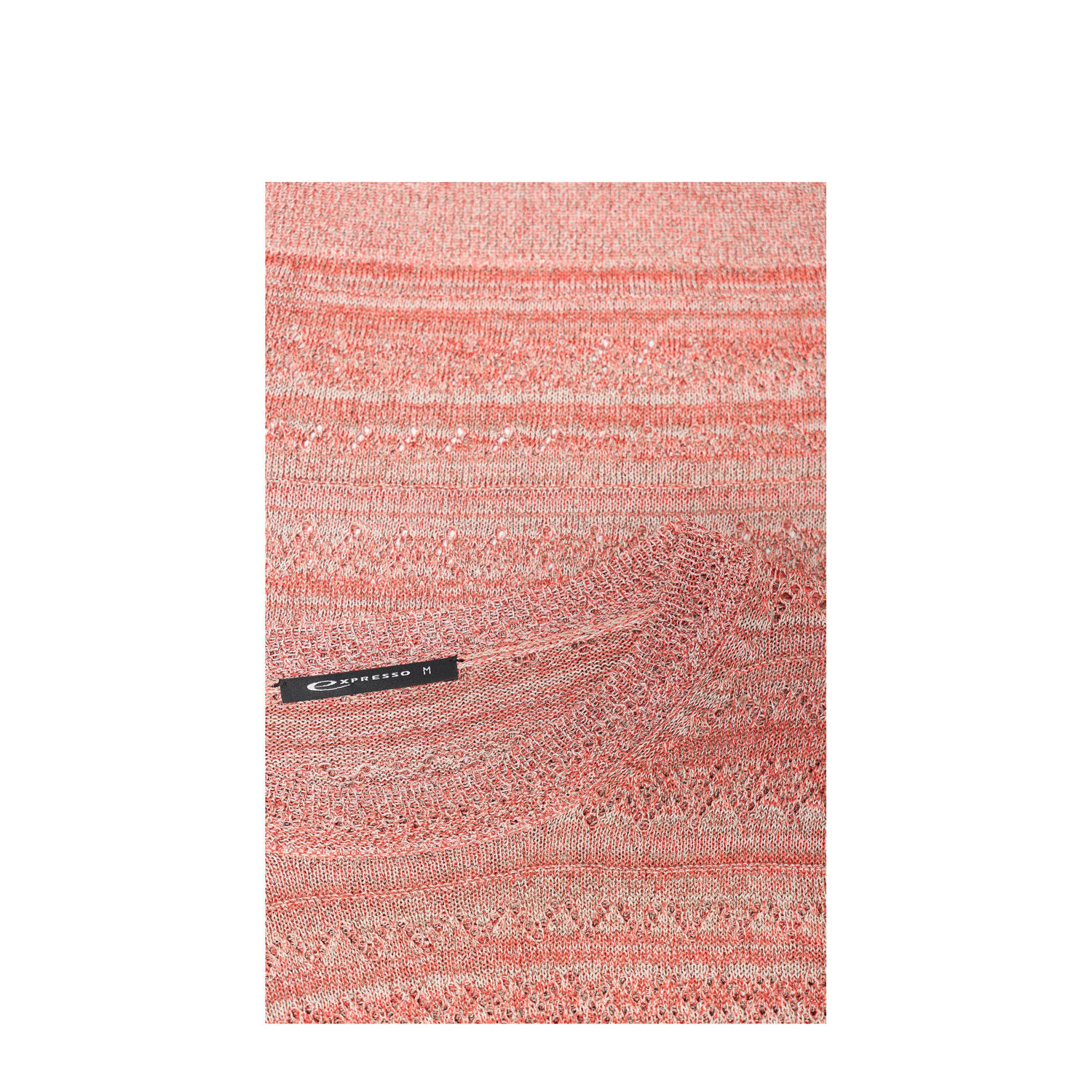 Expresso top koraalrood met lurex