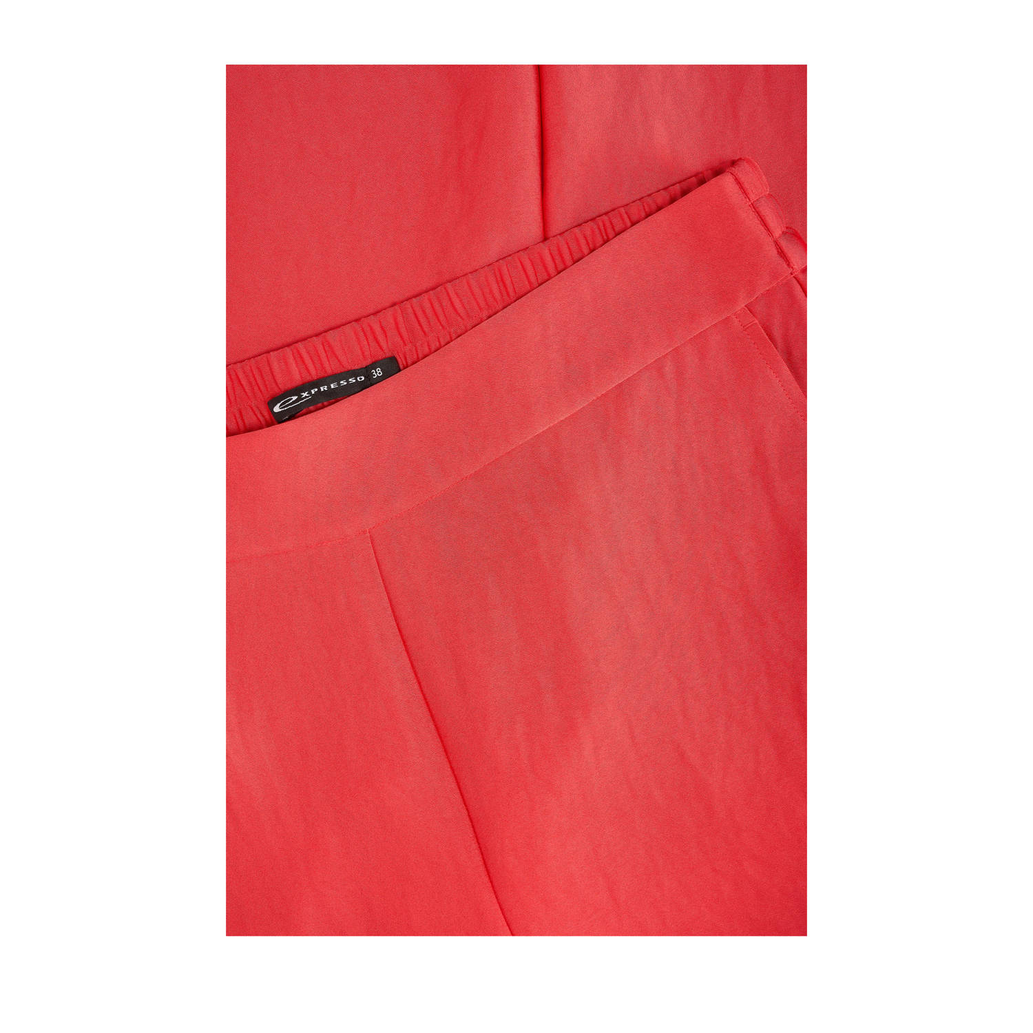 Expresso flared high waist broek koraalrood