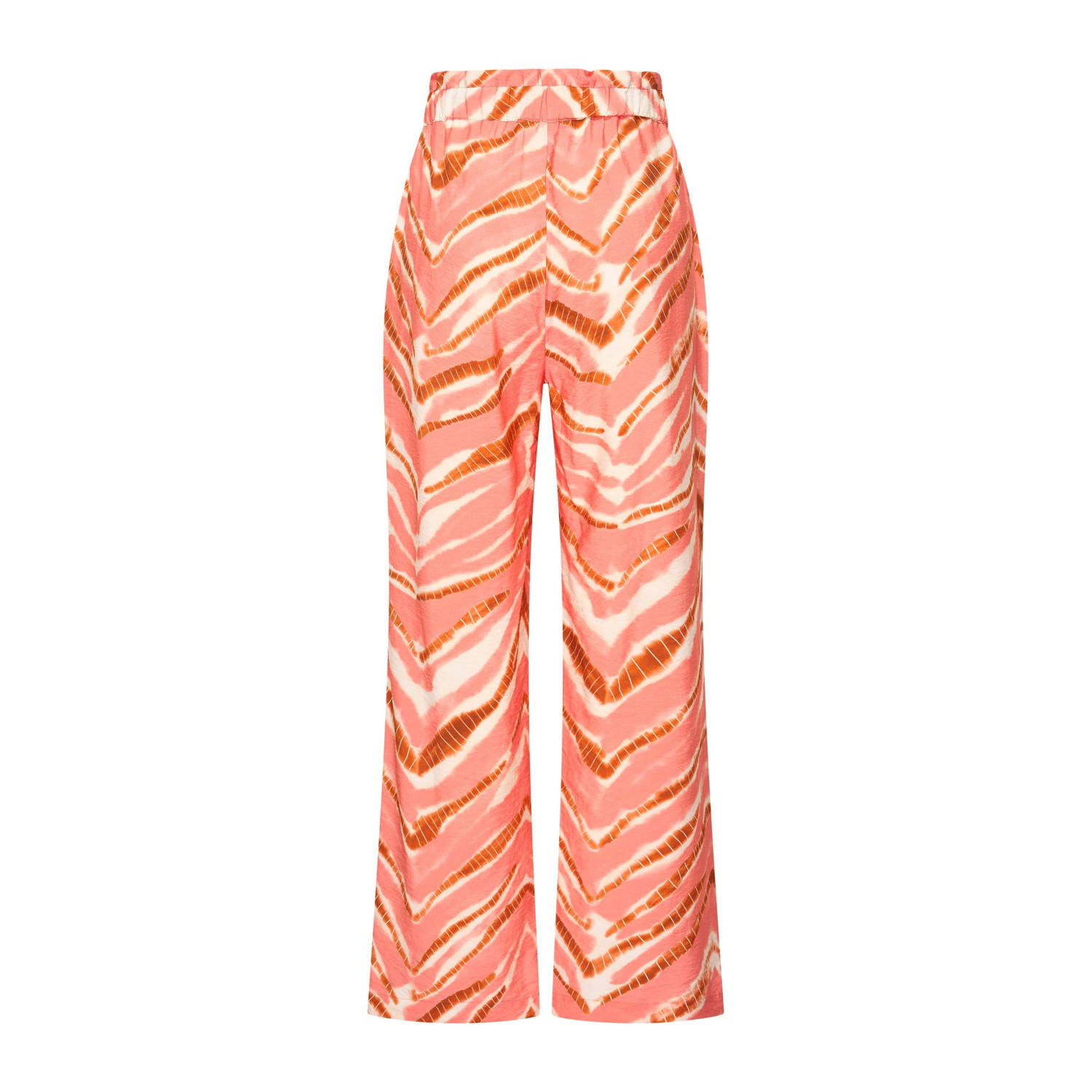 Expresso high waist broek koraalrood