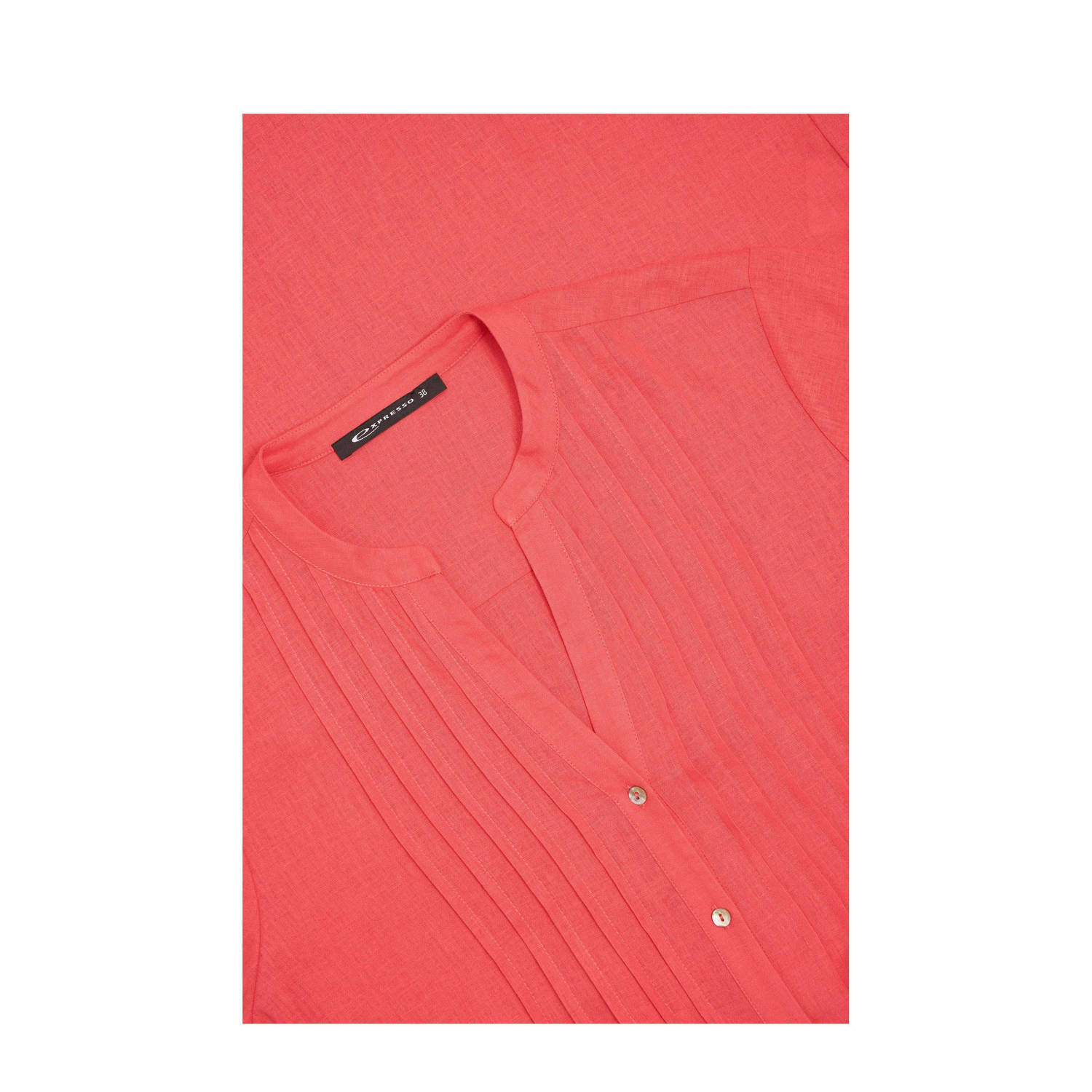 Expresso blousejurk koraalrood
