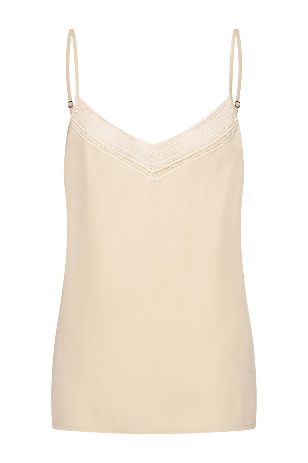 Expresso mouwloze top beige