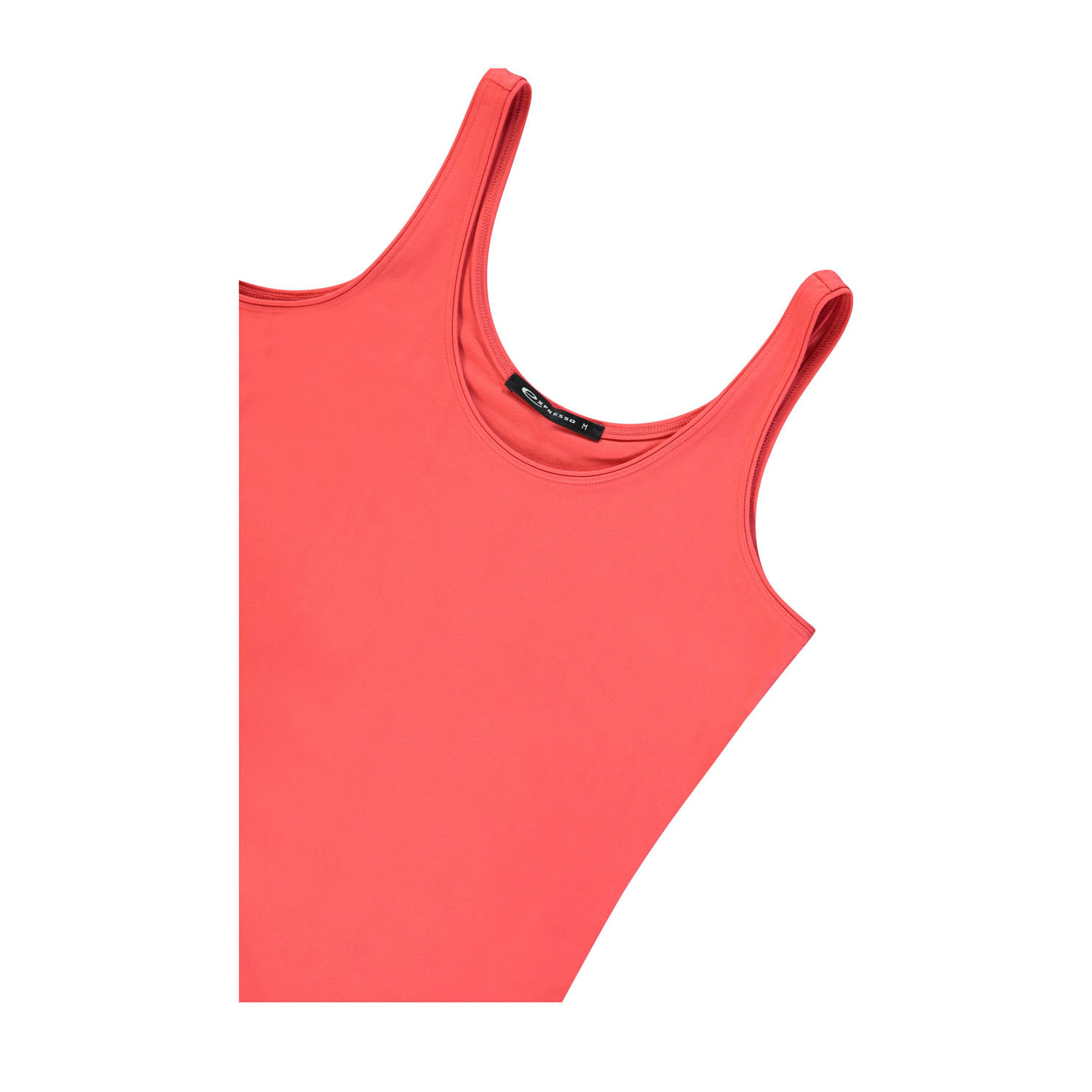 Expresso mouwloze top koraalrood