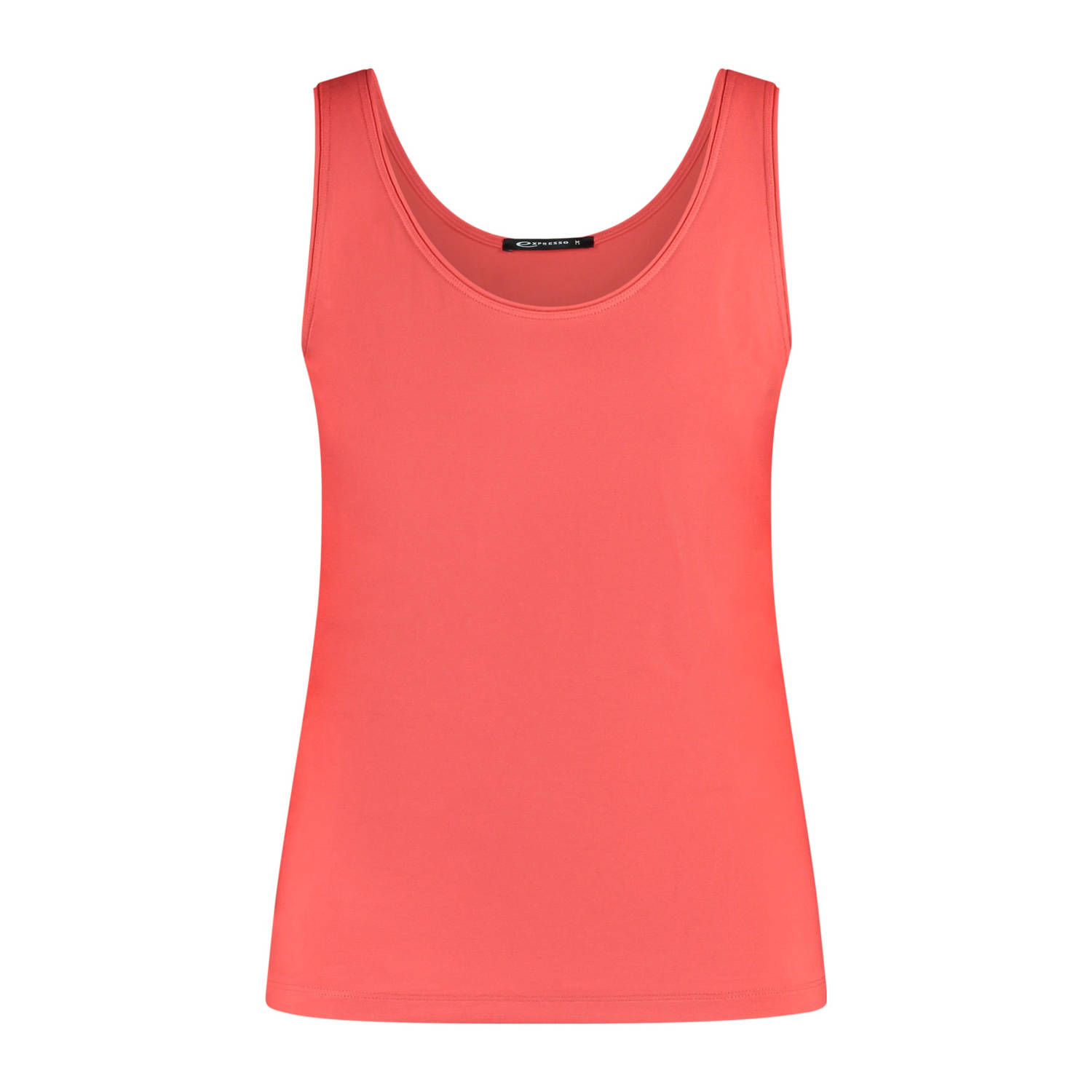 Expresso mouwloze top koraalrood