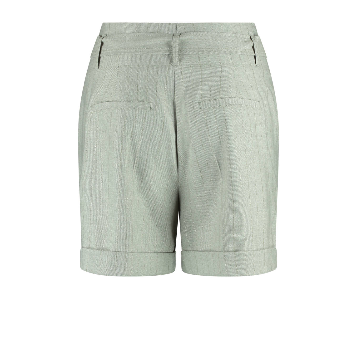 Expresso regular high waist casual short grijs met lurex