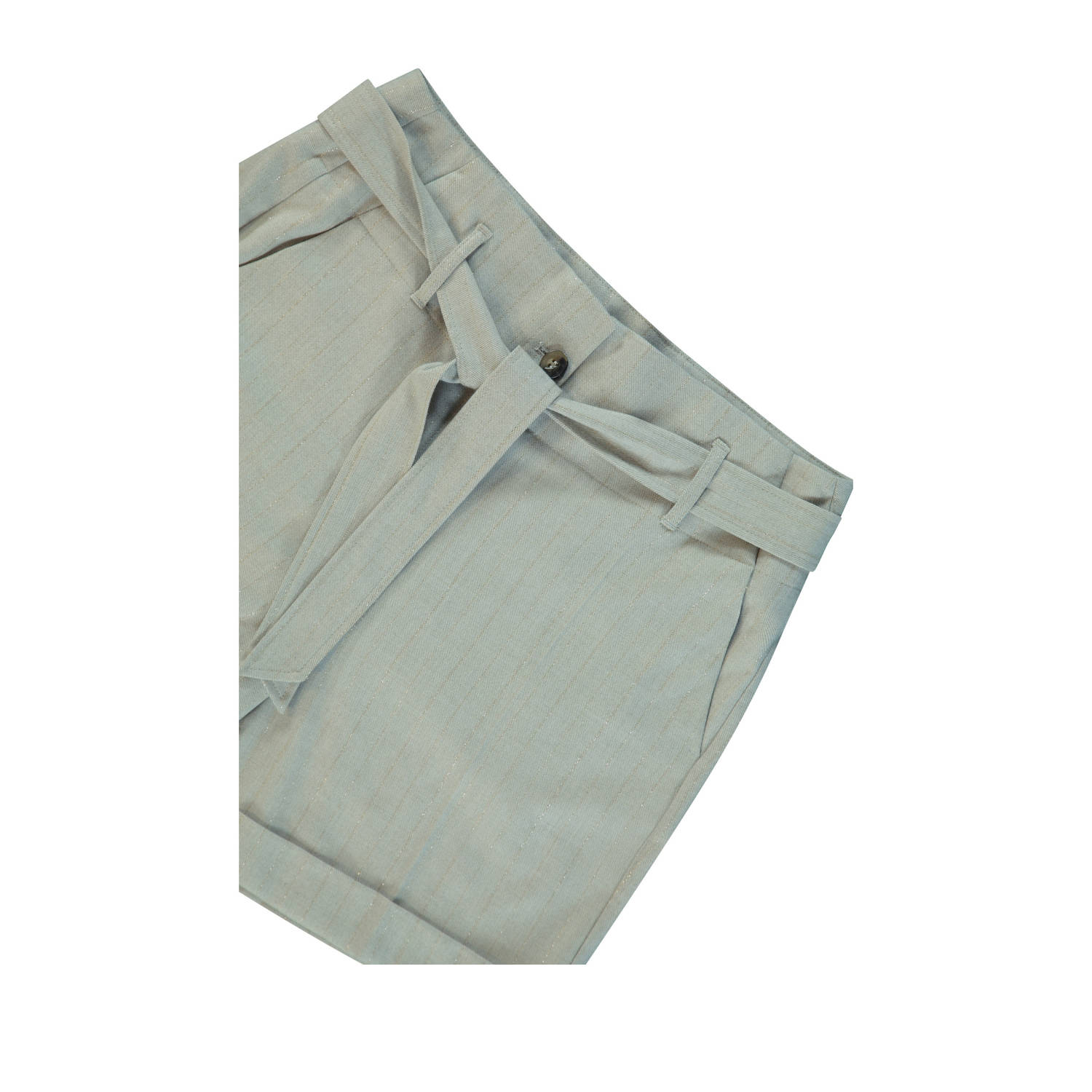 Expresso regular high waist casual short grijs met lurex