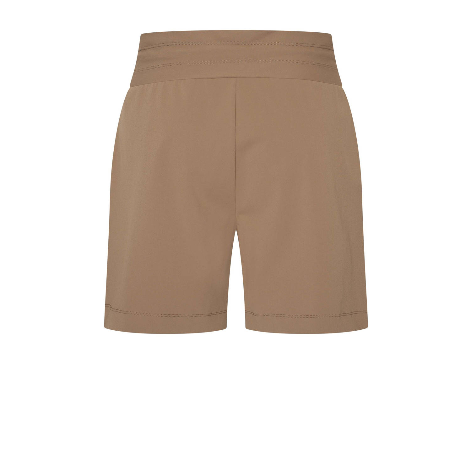 Expresso short travelstof lichtbruin