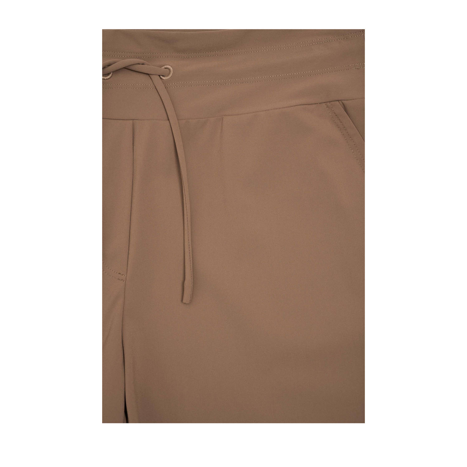 Expresso short travelstof lichtbruin