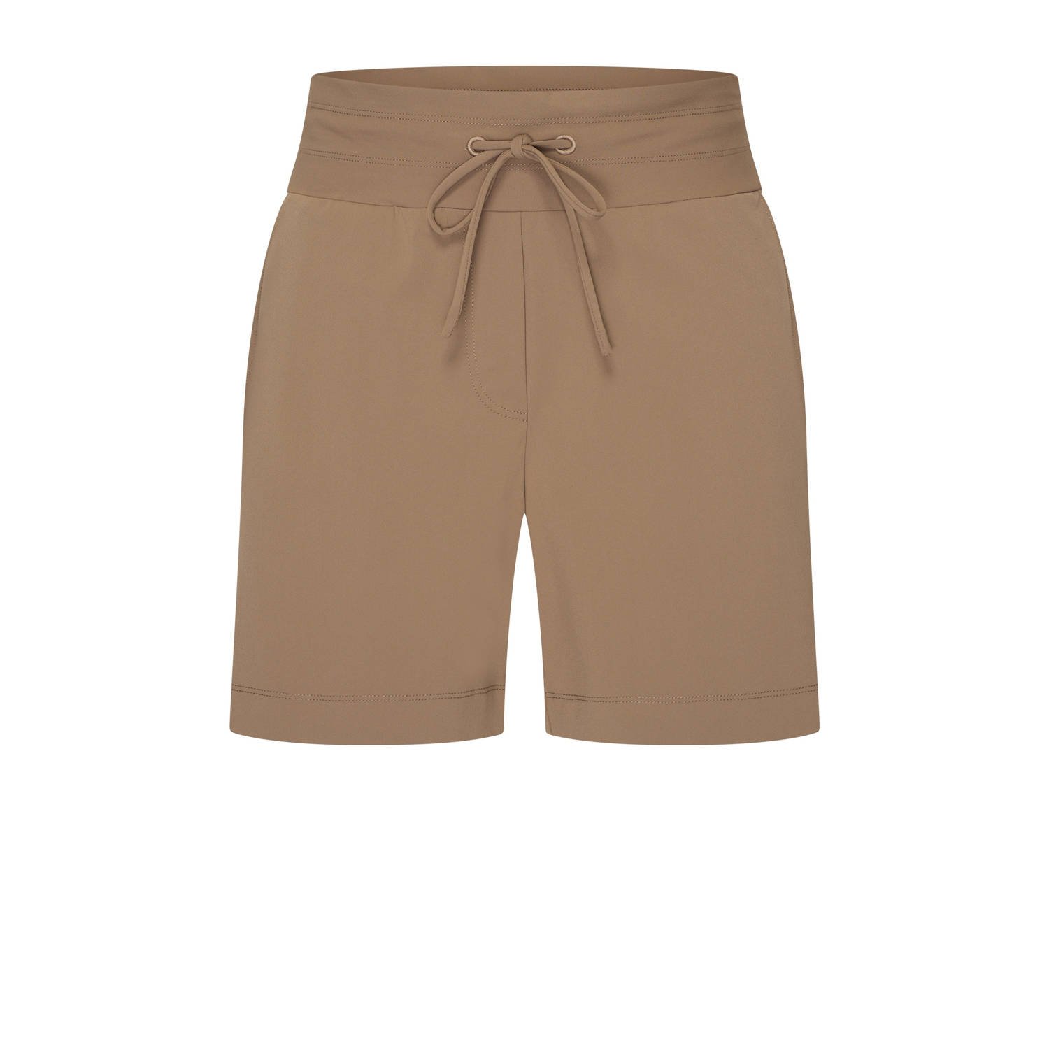 Expresso short travelstof lichtbruin