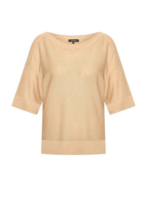 gebreide trui beige met lurex