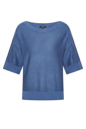 gebreide trui blauw met lurex