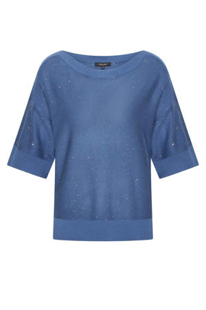 gebreide trui blauw met lurex