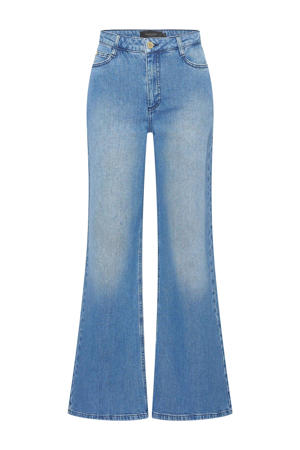 wide leg jeans medium blue denim