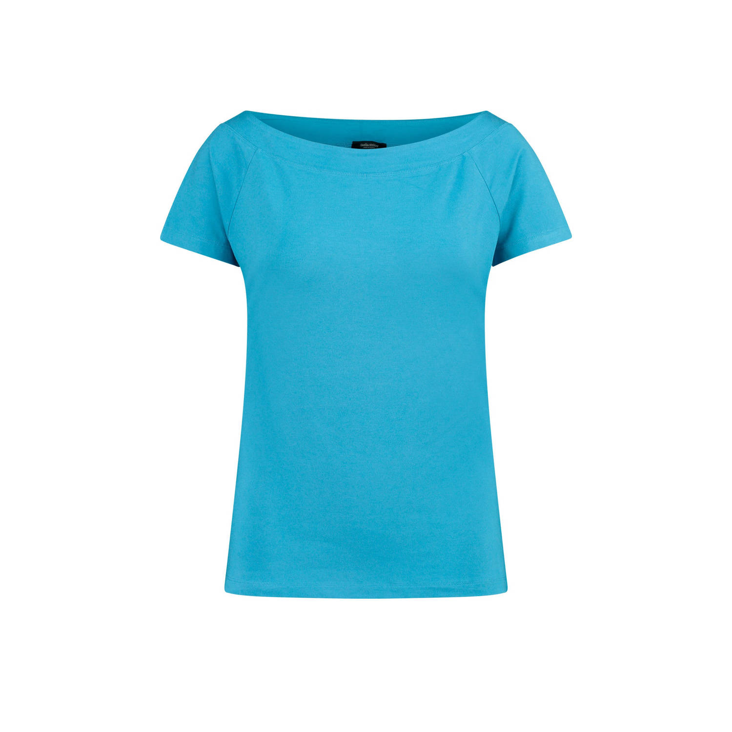 Claudia Sträter T-shirt lichtblauw fijn gebreid